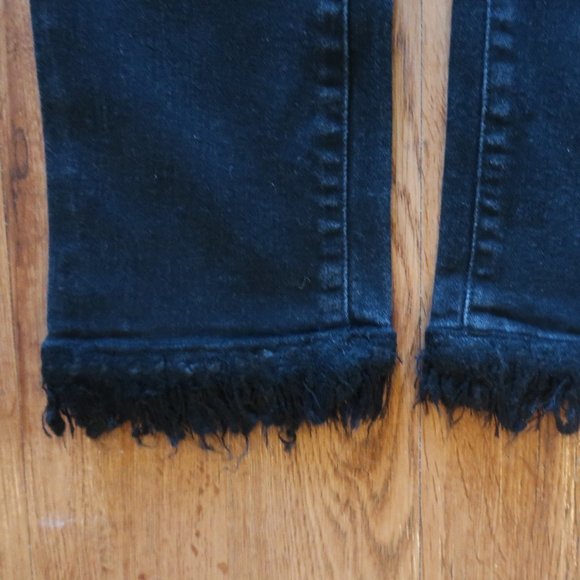 CHRISTINA MAKOWSKY DENIM FRINGED HEM JEANS - Picture 7 of 13
